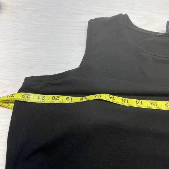 EILEEN FISHER  Sleeveless Shift Dress XL Black Wardrobe Staple - Picture 9 of 10